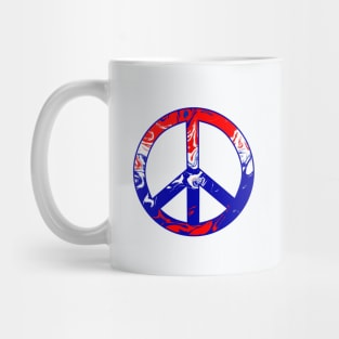 USA Peace Symbol For Fourth Of July Mug